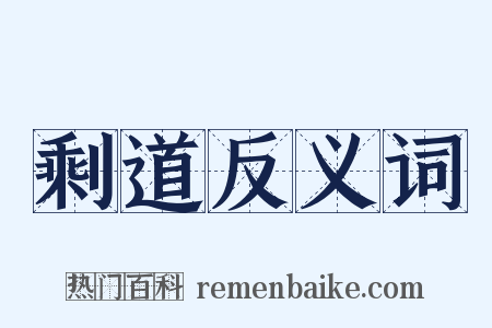 剩道反义词是什么意思的图片